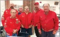  ?? EVAN BRANDT — DIGITAL FIRST MEDIA ?? Jeff Moses and members of the Bucktown Boosters attended the Pottstown School Board on Nov. 16.