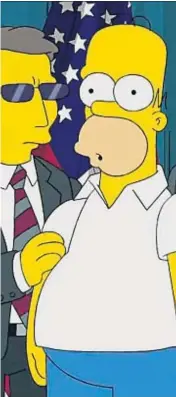  ?? FOX ?? Trump ya fue
presidente. La serie de televisión
Los Simpson convirtió hace 16 años a Trump en presidente de EE.UU. en uno de sus episodios. Dejaba un enorme déficit a la siguiente presidenta, Lisa Simpson