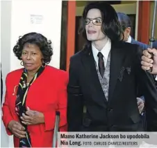  ?? FOTO: CARLOS CHAVEZ/REUTERS ?? Mamo Katherine Jackson bo upodobila Nia Long.