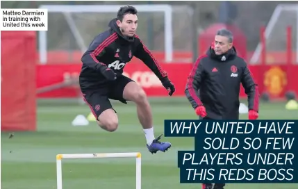  ??  ?? Matteo Darmian in training with United this week