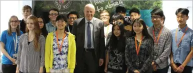  ??  ?? MP Damian Green visits Ashford Teens on NCS Youth Empowermen­t Programme