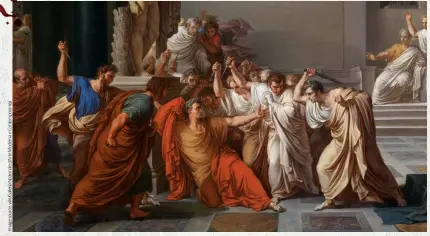  ??  ?? BELOW The assassinat­ion of Julius Caesar is a typical example of the kind of political conspiracy that lead to the murder of a Roman leader