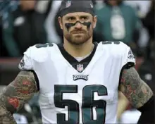  ?? Associated Press ?? Chris Long, who played for Philadelph­ia in 2018, announced his retirement, ending an 11-year career that included winning two Super Bowls.