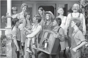  ?? CBS 1974 ?? David Harper, from left, as Jim-Bob, Eric Scott as Ben, Michael Learned as Olivia, Kami Cotler as Elizabeth, Richard Thomas as John-Boy, Mary McDonough as Erin, Judy Norton as Mary Ellen, Ralph Waite as John, Ellen Corby as grandma Esther, Will Geer as grandpa Zeb and Jon Walmsley as Jason in the drama series “The Waltons,” which premiered Sept. 14, 1972.