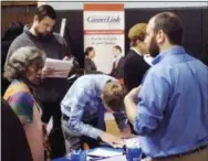  ?? SUBMITTED PHOTO ?? More than 150 job seekers attended last week’s job fair in Coatesvill­e where more than 30 employers in Chester County met to match employer needs with potential employee skills.