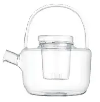  ?? CB2 ?? The Betty teapot from CB2 is made of durable lab-grade glass. Fill it with flowering teas to make a soothing brew.