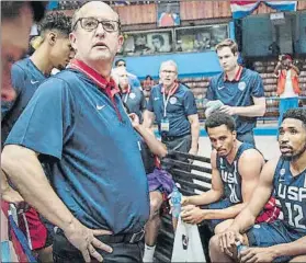  ?? FOTO: FIBA ?? Van Gundy en un tiempo muerto en un partido de la primera ronda del Pre Mundial