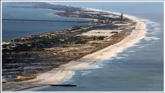  ?? (File Photo/AP/Mark Lennihan) ?? Robert Moses State Park is seen Jan. 18, 2013, on Fire Island. The SS Savannah wrecked in 1821 off Fire Island.