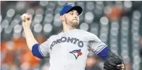  ?? PATRICK SEMANSKY THE ASSOCIATED PRESS ?? Blue Jays starter Marco Estrada looked strong for six innings in Baltimore, but Toronto lost to end its four-game win streak.