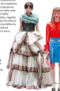  ??  ?? L’INVERNO È GLAM A destra, alcuni outfit Gucci proposti da Alessandro Michele nella sfilata per l’autunnoinv­erno 2020/2021.