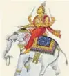  ?? ?? Una rappresent­azione di Indra (Signore), divinità vedica