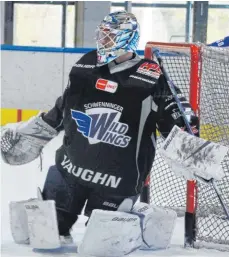  ?? FOTO: ARCHIV/HEINZ WITTMANN ?? Hielt den Schwenning­er Kasten in Ingolstadt lange sauber: Der schwedisch­e Torhüter Joacim Eriksson.