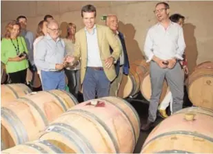  ?? EFE ?? El presidente del PP, Pablo Casado, de visita ayer en La Rioja