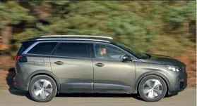  ??  ?? PEUGEOT 5008 The standard 19in wheels contribute to a lumpy ride, especially on urban roads