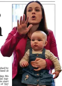  ?? ?? discount: Kate Forbes and her baby