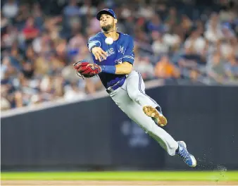  ?? MIKE STOBE/GETTY IMAGES/FILES ?? Lourdes Gurriel Jr. has shown enough at shortstop to be the lead candidate for the starting job unless Troy Tulowitzki outperform­s him, says Toronto Blue Jays GM Ross Atkins. Tulowitzki, who will earn US$20 million this year, missed all of last season due to foot injuries.