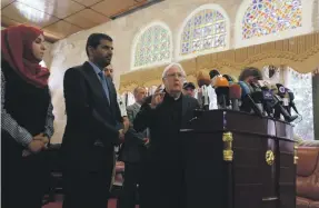  ?? Reuters ?? UN Special Envoy to Yemen Martin Griffiths speaks at Sanaa airport before his departure yesterday