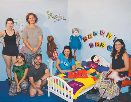  ??  ?? Students join Rita Monteith (director and producer) and TAFE Queensland tutor Tamara Hall in their Bedtime Books project.