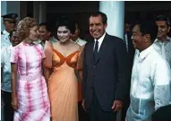  ??  ?? Imelda rubbed shoulders with many heads of state, royal figures and religious leaders during Ferdinand’s presidency, including (from above right) Prince Charles in 1975, Donald Trump, Pope John Paul II in 1981 and Richard Nixon (with wife Pat) in 1969. Famous faces