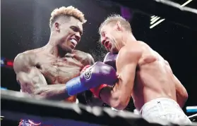  ?? AP FOTO ?? STILL PERFECT. Jermall Charlo extended his perfect run to 28 fights after beating Matt Korobov.