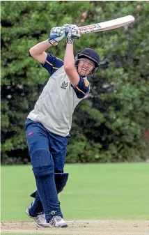  ?? PHOTO: STACY SQUIRES/FAIRFAX NZ ?? Lancaster Park-Woolston opener Michael Davidson pounded his second century of the club season on Saturday.