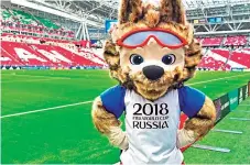  ?? CANAL TROPICAL ?? Zabivaka. La mascota oficial de la Copa del Mundo de la FIFA Rusia 2018.