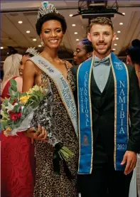  ?? ?? Stunners... Miss and Mister Supranatio­nal Namibia 2023 are dreams come true for both Romiley Hoffman and Malan Van den Berg.