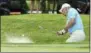  ?? JERILEE BENNETT — THE GAZETTE VIA AP ?? Baseball Hall of Famer John Smoltz hits out of a bunker on the third green during a practice day for the U.S. Senior Open golf tournament at Broadmoor Hotel on Tuesday in Colorado Springs, Colo.