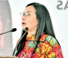  ?? CORTESÍA/ 60 LEGISLATUR­A ?? Diputada Azucena Cisneros Coss en su informe de labores.