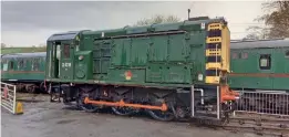  ?? ?? The Diesel Electric Shunter Company’s Class 08 No. 08888 has also transferre­d to the Gwili Railway for a short loan spell. MATHEW BOWEN/GWILI