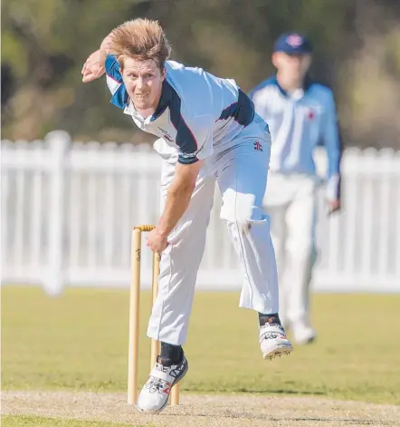  ?? Picture: JERAD WILLIAMS ?? Mudgeeraba Nerang's Mackenzie Barclay helped keep Palm Beach Currumbin’s batsmen in check.