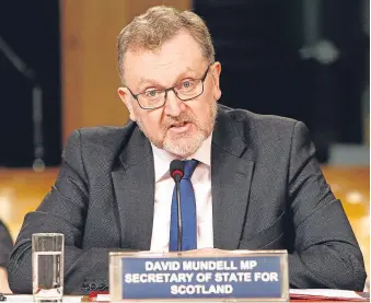  ?? Picture: Andrew Cowan. ?? Scottish Secretary David Mundell predicts a powers “bonanza” for Scotland after Brexit. The SNP doesn’t see it that way, however.