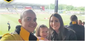  ??  ?? All smiles Callum McKinven with wife April and daughter Georgie