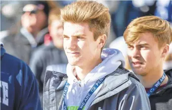  ?? RJOE HERMITT JHERMIT/TNS ?? Penn State quarterbac­k recruit Christian Veilleux is confident he can be a starting quarterbac­k for the Nittany Lions.