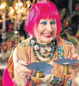  ?? ?? World-renowned designer Zandra Rhodes is supremely confident with colour.