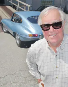  ??  ?? Jonty Parker bought his prize-winning Jaguar E type from Calgary folk who had garaged it for 41 years because it stalled in traffic one hot day.