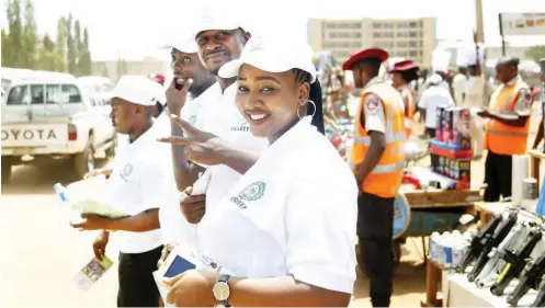  ??  ?? „Staff of the Nigeria Social Insurance Trust Fund (NSITF), at an event to mark the kick-off of an insurance scheme for its workers, yesterday in Gudu, Abuja. Photo: Nathaniel Bivan