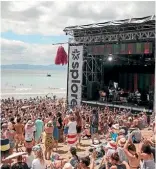  ??  ?? Beach on one side, bush on the other: the Splore festival mainstage.