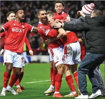  ?? ?? CUP RUN: Lewis Grabban hit the winner over Arsenal