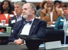  ?? APPEAL ?? Juvenile Court Judge Dan Michaels listens to speakers during the Breaking the Cycle of Delinquenc­y Symposium A Discussion of the Juvenile Assessment Center Concept for Memphis and Shelby County in October 2017 at the University of Memphis. MARK WEBER / THE COMMERCIAL