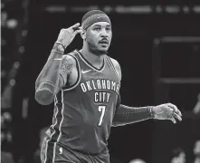  ?? Hector Amezcua / Tribune News Service ?? Carmelo Anthony, who was selected third in the 2003 draft, ranks 19th all-time in NBA scoring with 25,417 points.