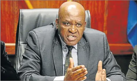  ?? Picture: THE HERALD ?? A case over the lawfulness of the appointmen­t of Mthandazo Berning Ntlemeza as the national head of Hawks is set to take place in December.