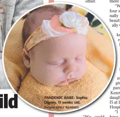  ?? Picture: EMILY KEARNES ?? PANDEMIC BABE: Sophia Digney, 11 weeks old.