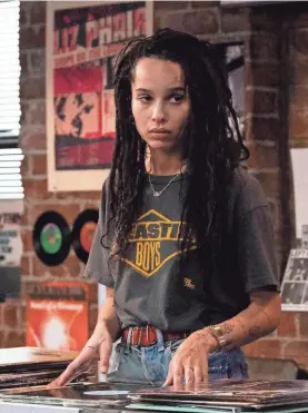  ?? PHILLIP CARUSO/HULU ?? Zoë Kravitz plays Rob in the rethinking of “High Fidelity.”