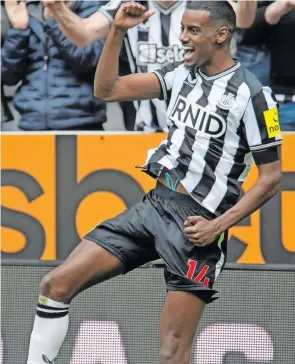 ?? | EPA ?? ALEXANDER Isak of Newcastle United is challengin­g Erling Haarland for the Golden Boot this season.