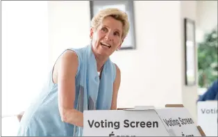  ?? CP PHOTO ?? Ontario Liberal Leader Kathleen Wynne votes in Toronto on Thursday.