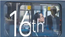  ?? RJ Sangosti, The Denver Post ?? Passengers ride a 16th Street Mall bus Monday in Denver.