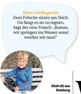  ??  ?? Kennst du auch einen guten Witz? Jedes Kind, dessen Witz veröffentl­icht wird, bekommt ein kleines Geschenk! Witz und Foto schickst du an kinder@rheinische-post.de