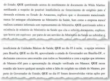  ??  ?? Registro. Trechos do depoimento de Eduardo Pazuello à PF