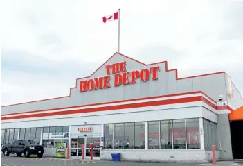  ?? POSTMEDIA NETWORK FILES ?? Home improvemen­t stores such as Home Depot have some immunity from challenges created by online shopping, as many big-ticket items are more easily purchased from a bricks-and-mortar store.